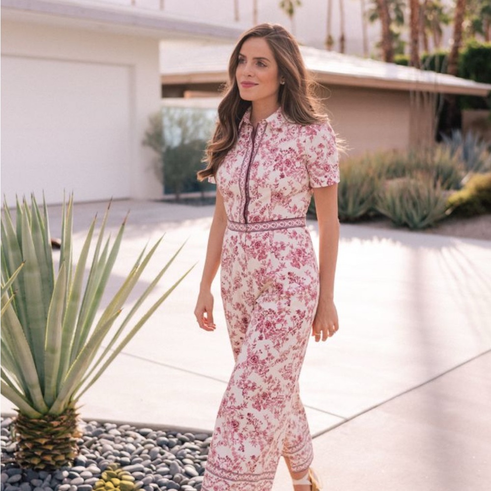 Gal Meets Glam Floral and White Jumpsuit